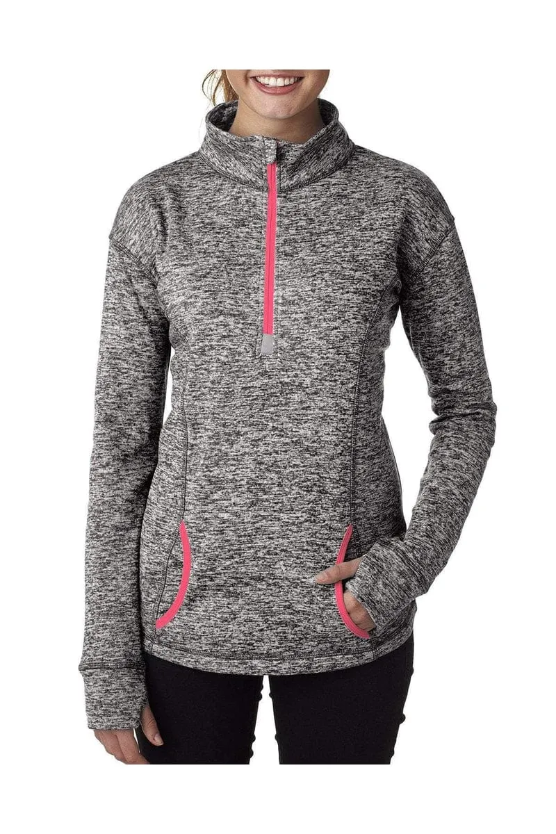 J America JA8617: Ladies' Cosmic Fleece Quarter-Zip