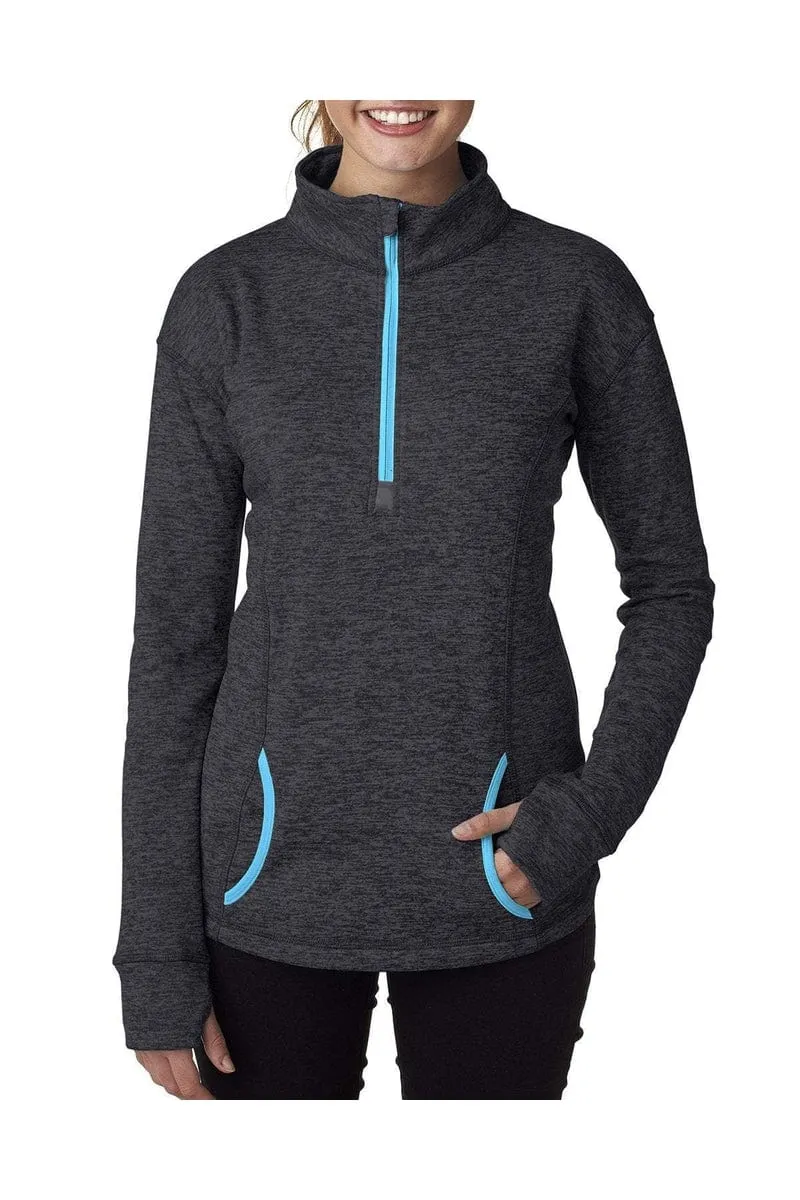 J America JA8617: Ladies' Cosmic Fleece Quarter-Zip