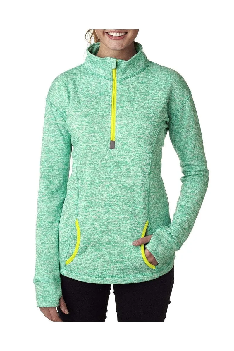 J America JA8617: Ladies' Cosmic Fleece Quarter-Zip