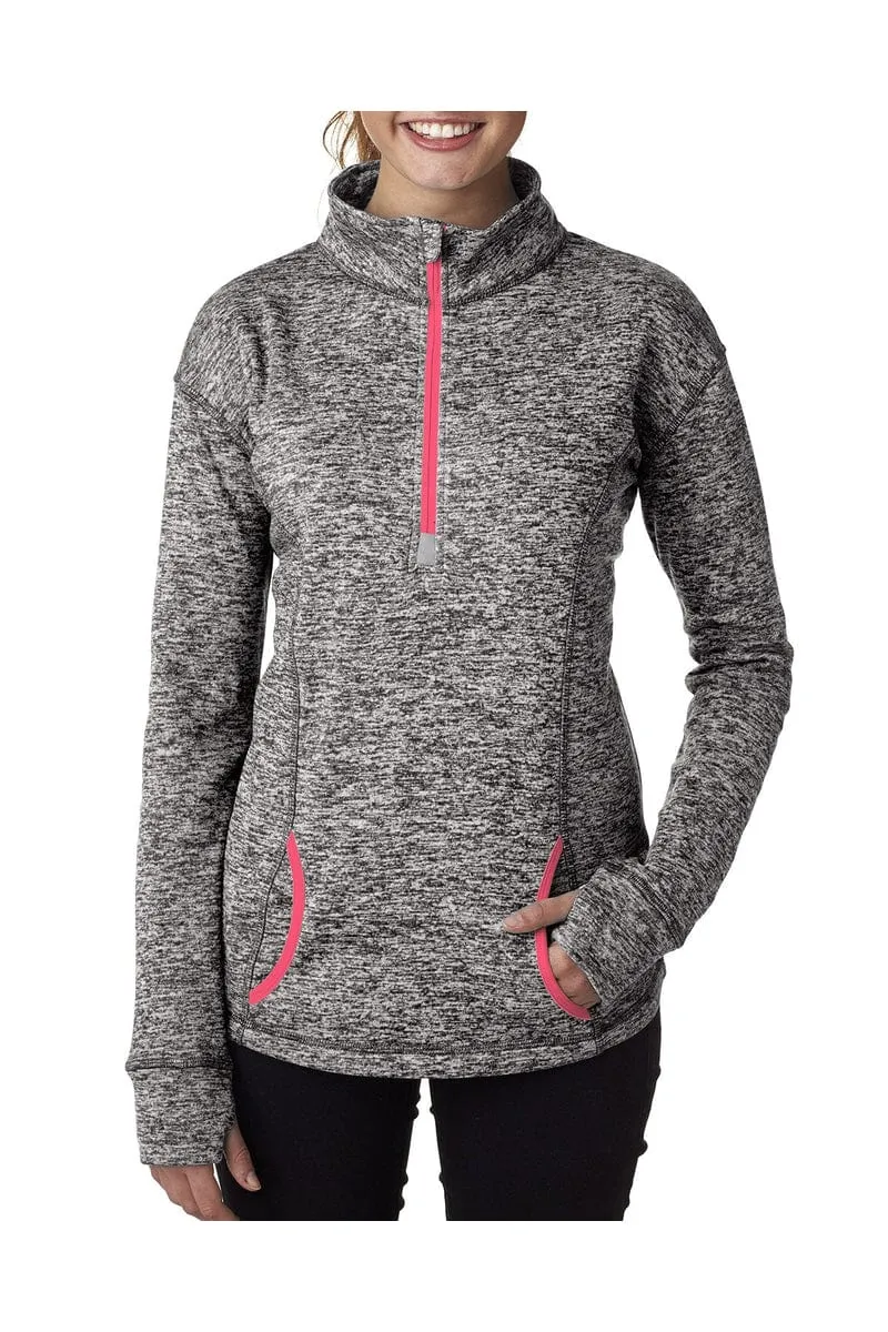 J America JA8617: Ladies' Cosmic Fleece Quarter-Zip
