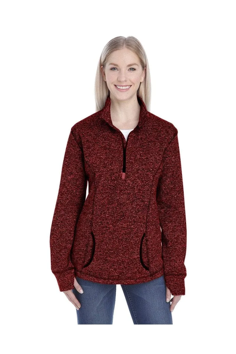 J America JA8617: Ladies' Cosmic Fleece Quarter-Zip