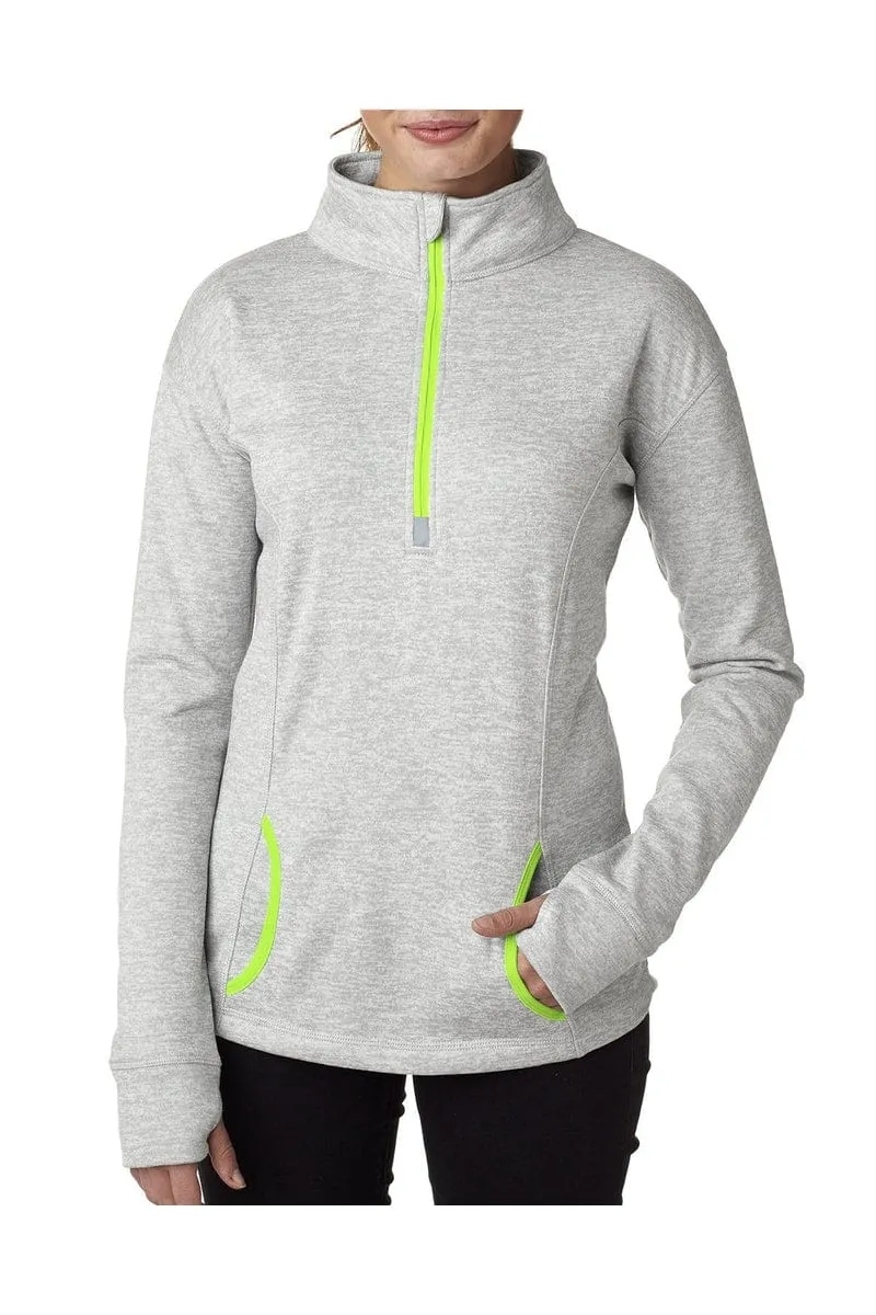 J America JA8617: Ladies' Cosmic Fleece Quarter-Zip