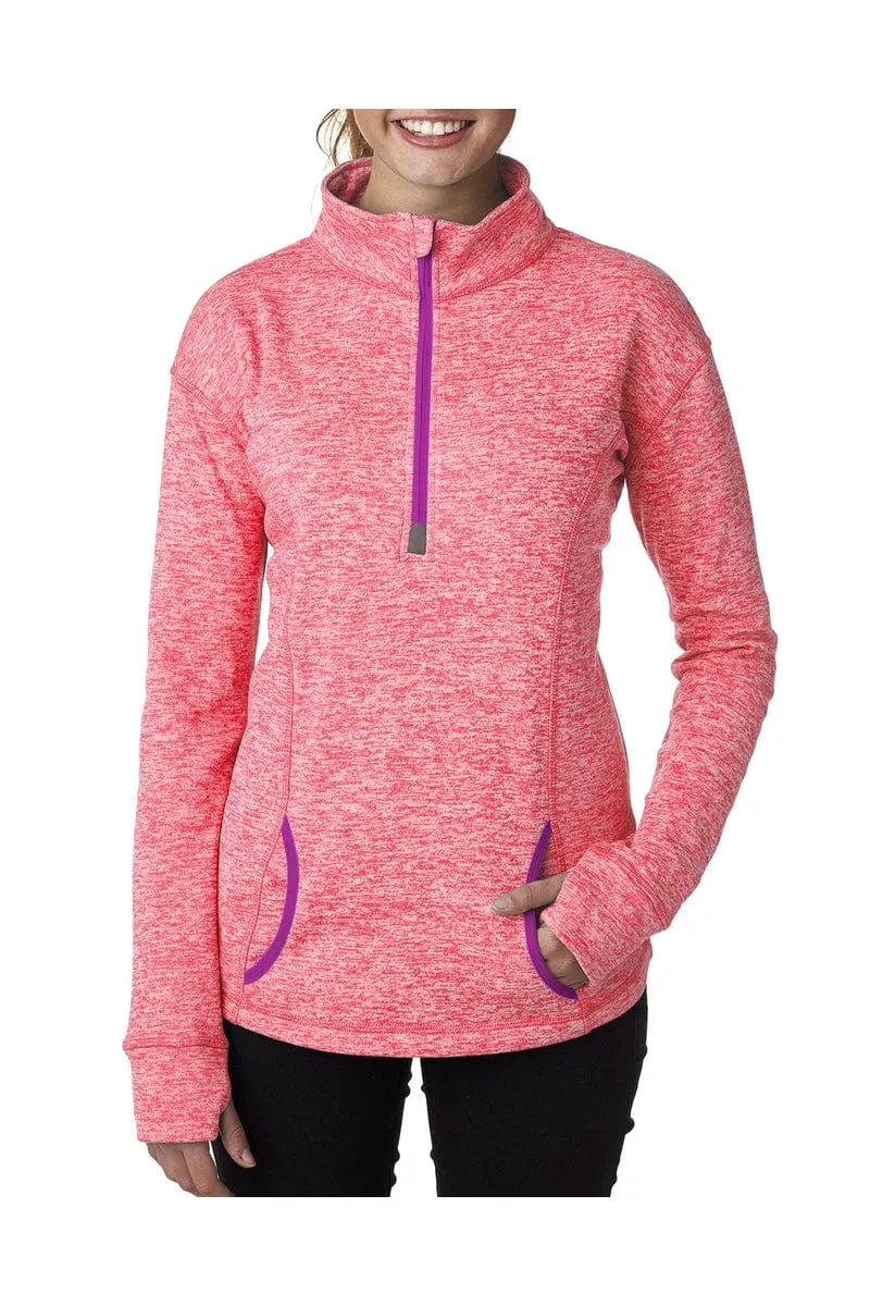 J America JA8617: Ladies' Cosmic Fleece Quarter-Zip