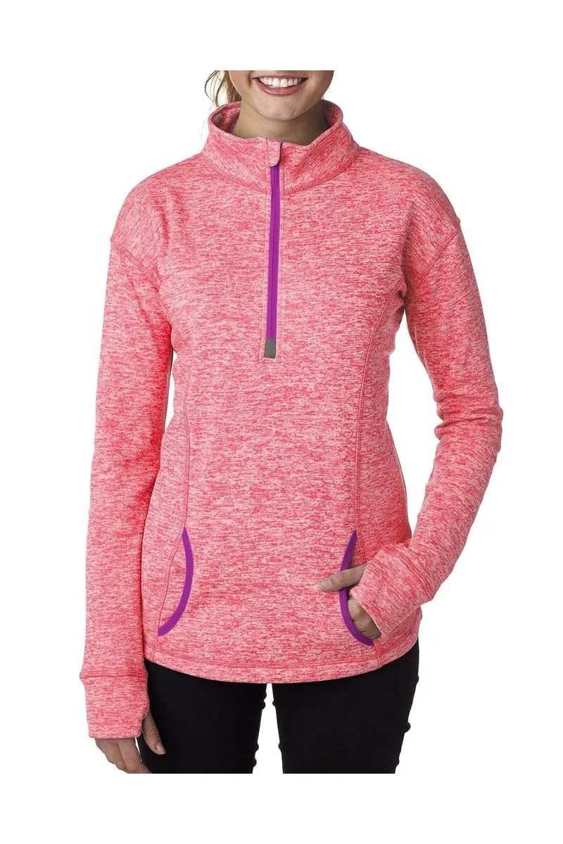 J America JA8617: Ladies' Cosmic Fleece Quarter-Zip