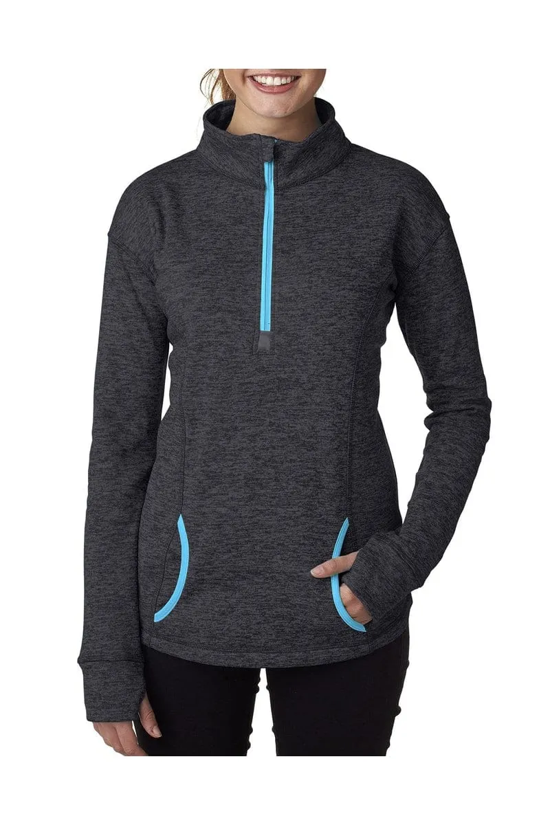 J America JA8617: Ladies' Cosmic Fleece Quarter-Zip