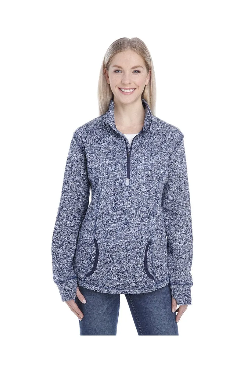 J America JA8617: Ladies' Cosmic Fleece Quarter-Zip