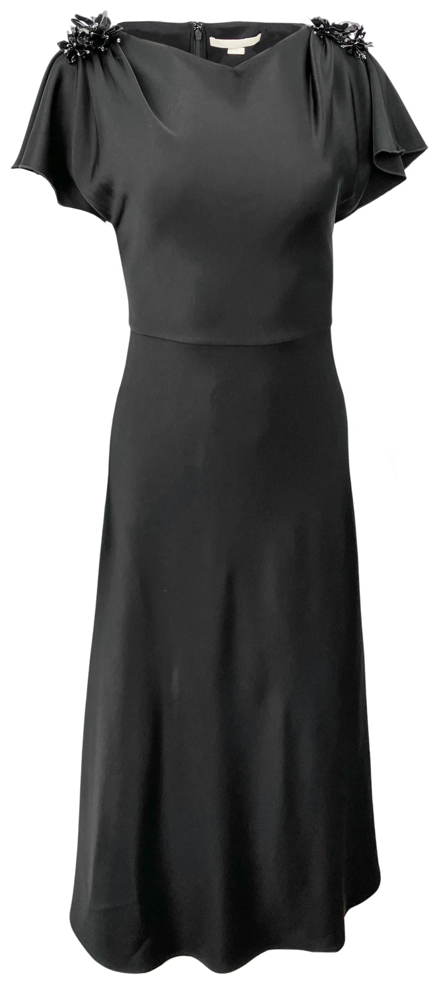 Jason Wu Collection Embellished Bias Midi Dress in Black
