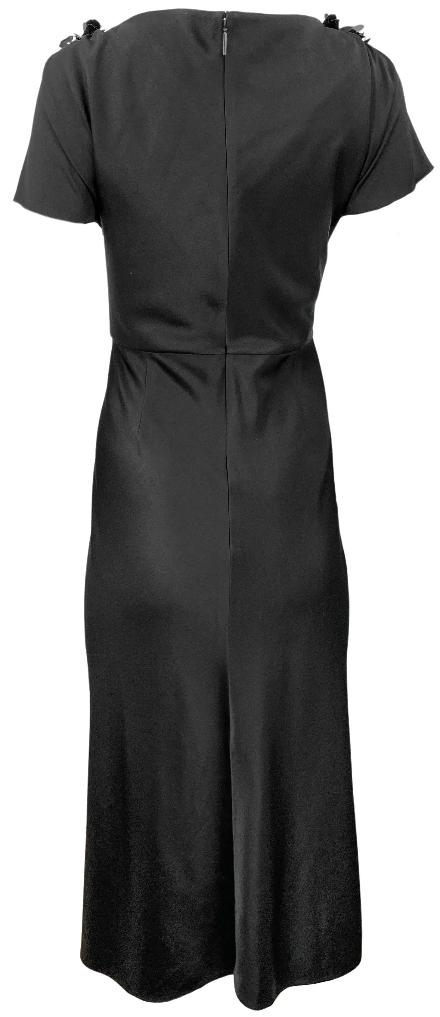 Jason Wu Collection Embellished Bias Midi Dress in Black