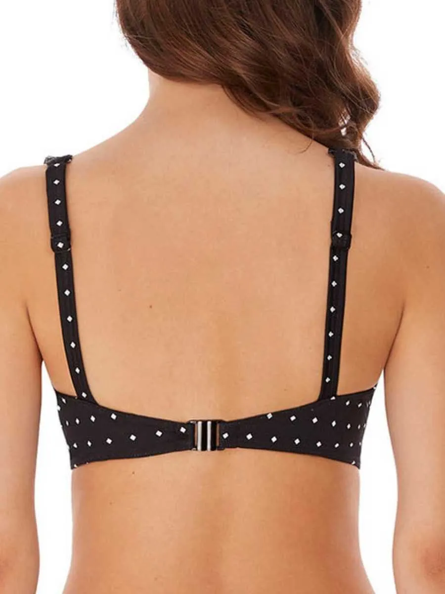 Jewel Cove High Apex Bikini Top - Black