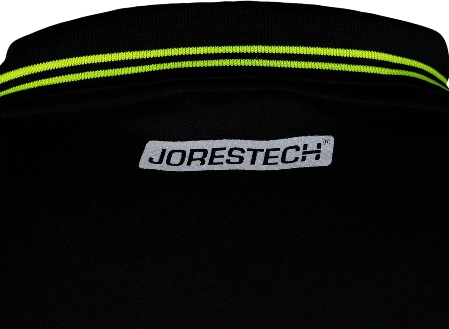 JORESTECH Polo Shirt Short Sleeve with Reflective Tape anf High Vis Yellow Contrast Strips and X on The Back