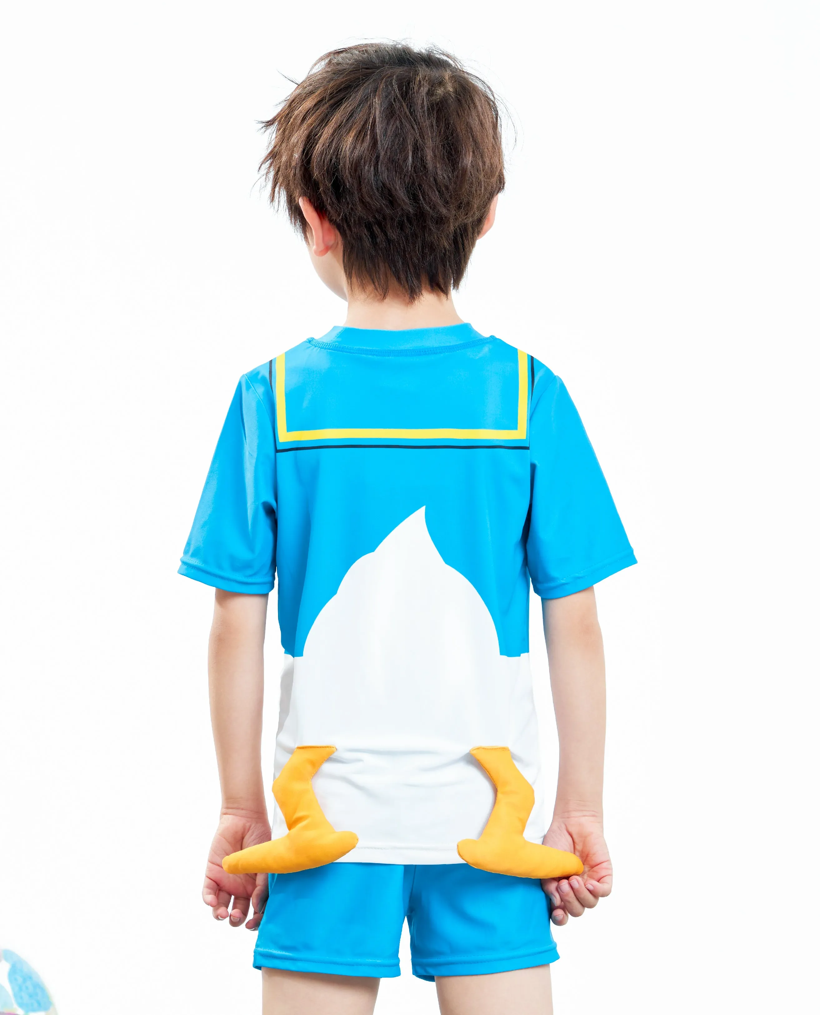 Kids Two-Piece Donald Duck 3D Feet Swimwear