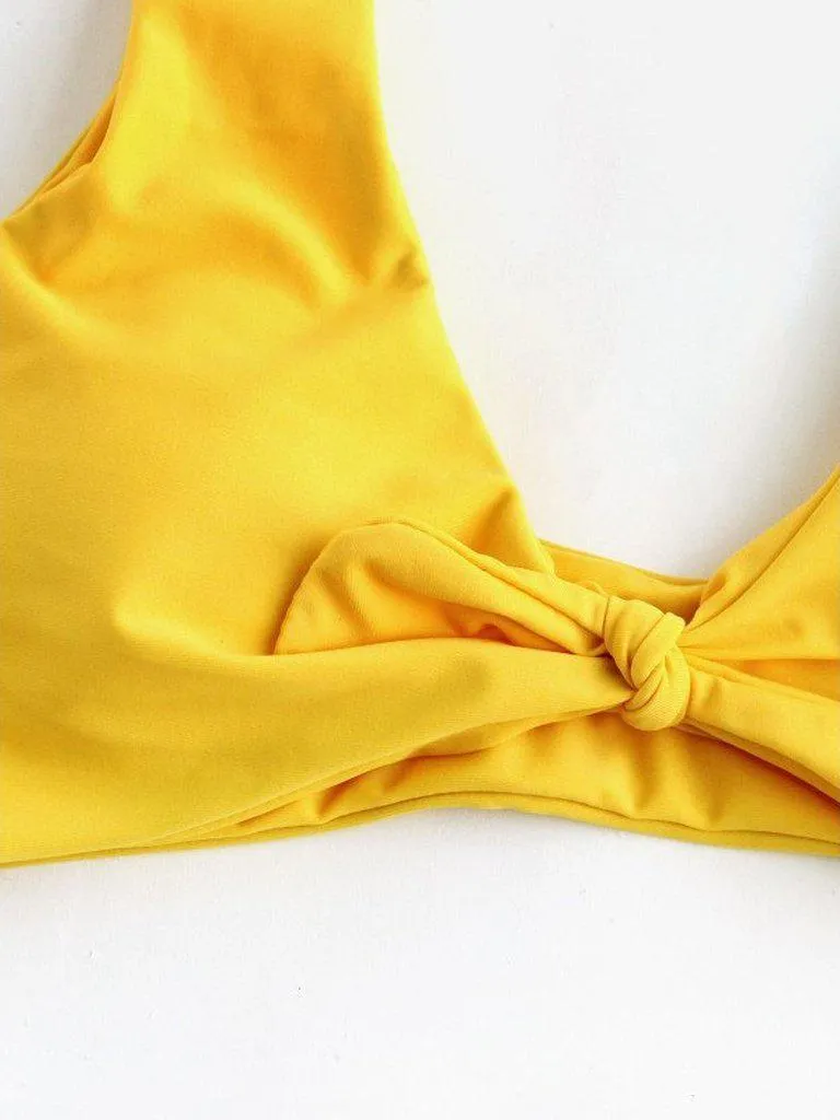 Knot Front Bikini Set