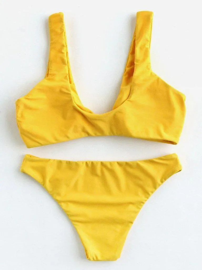 Knot Front Bikini Set