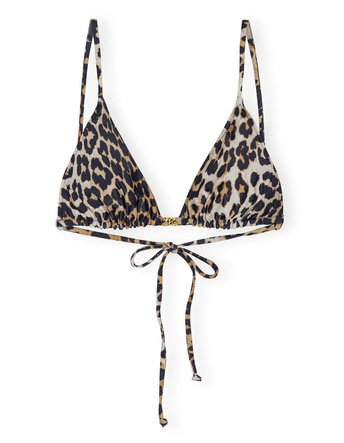 Leopard String Bikini Top