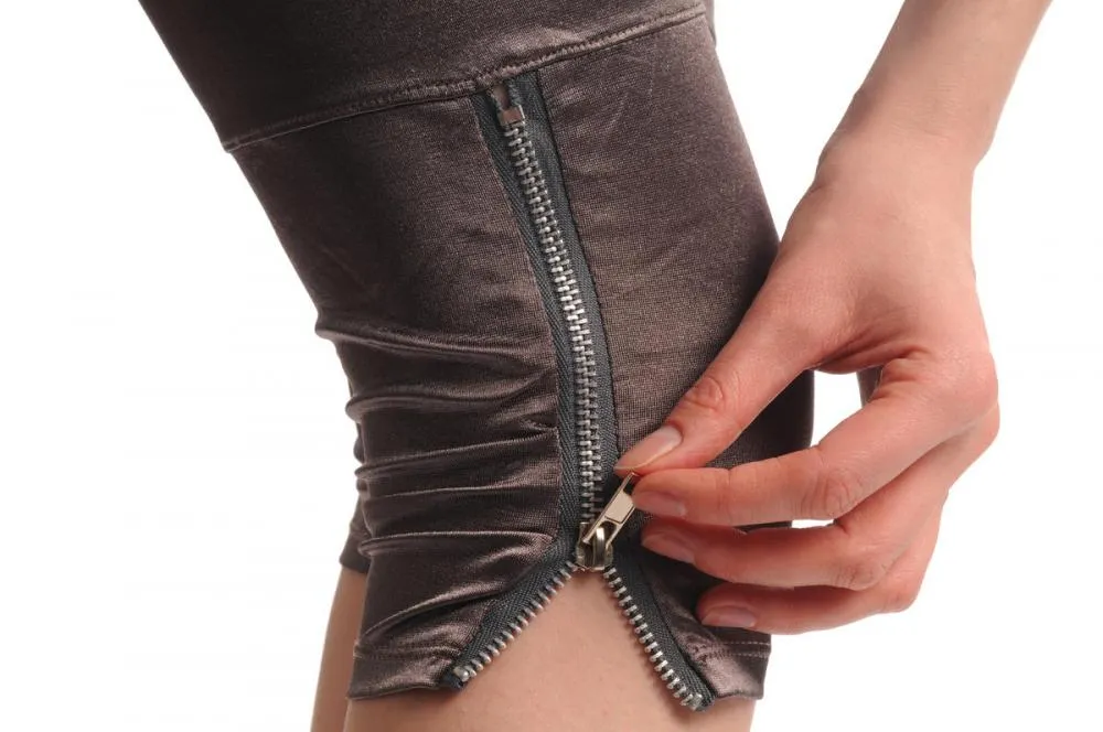 Light Brown Silky Soft Satin With Side Zip