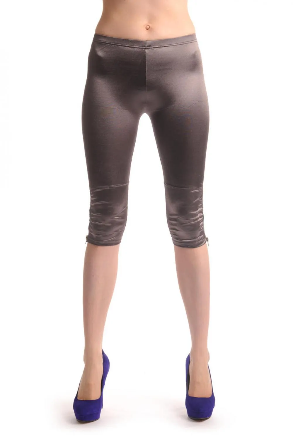 Light Brown Silky Soft Satin With Side Zip