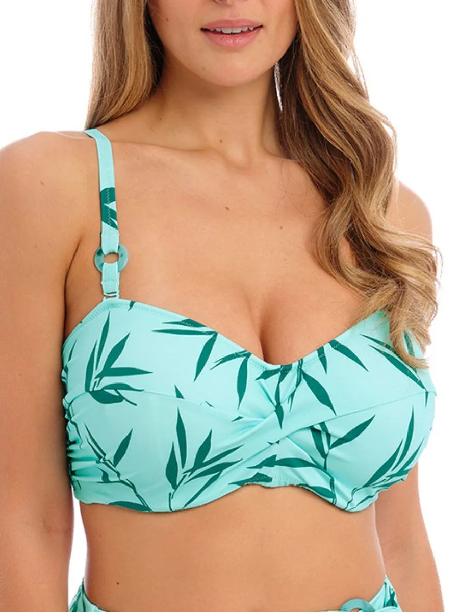 Luna Bay Twist Bandeau Bikini Top - Glacier