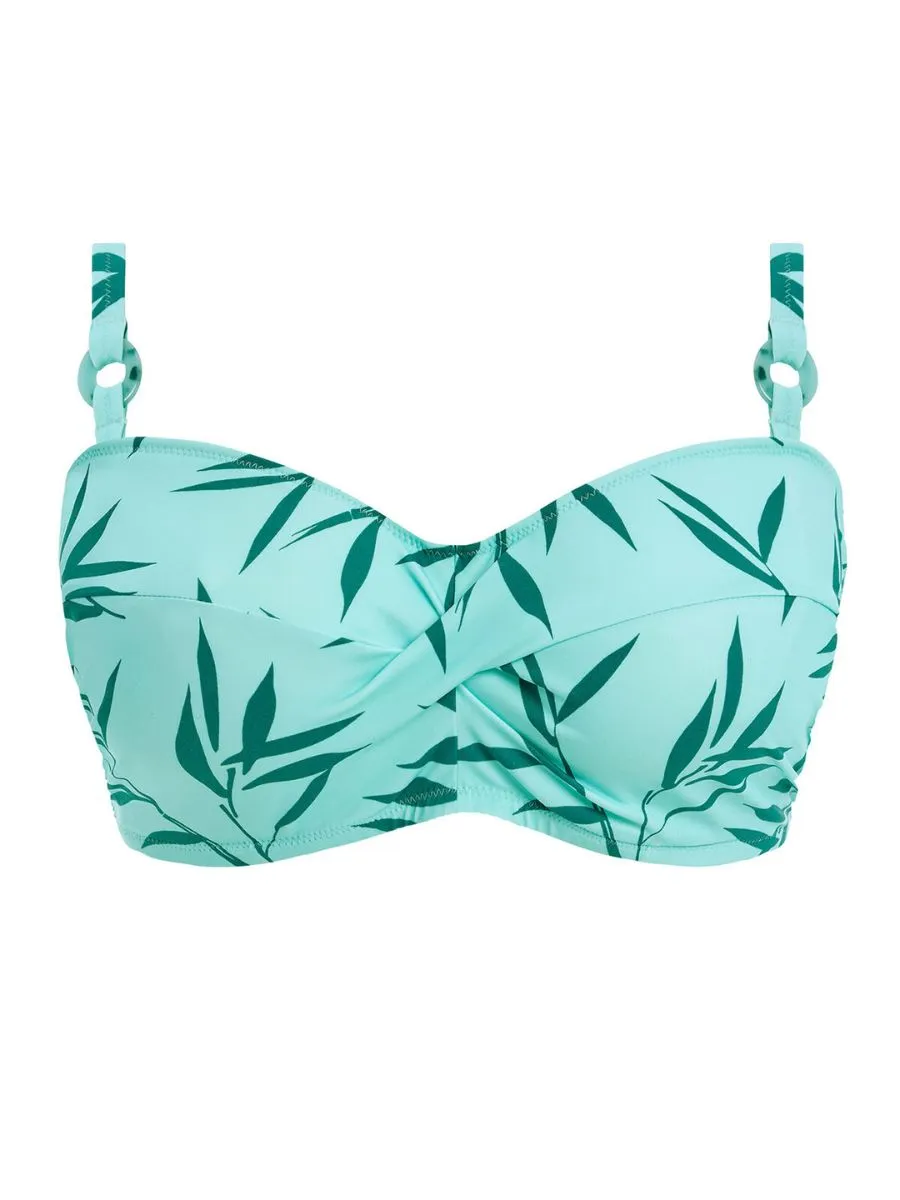 Luna Bay Twist Bandeau Bikini Top - Glacier