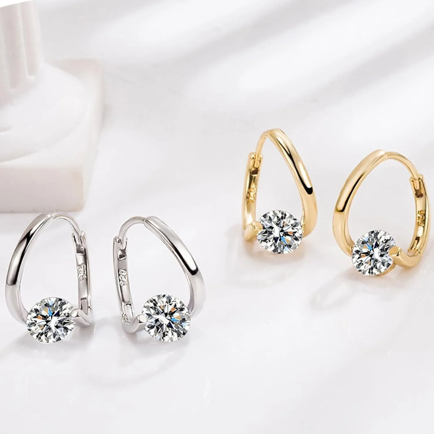 Lymphatic Earrings for Women Halolux Histone Lymphvity Germanium Drainage Earrings Magnetotherapy Rhinestone Hoop Earrings Jewelry Gifts