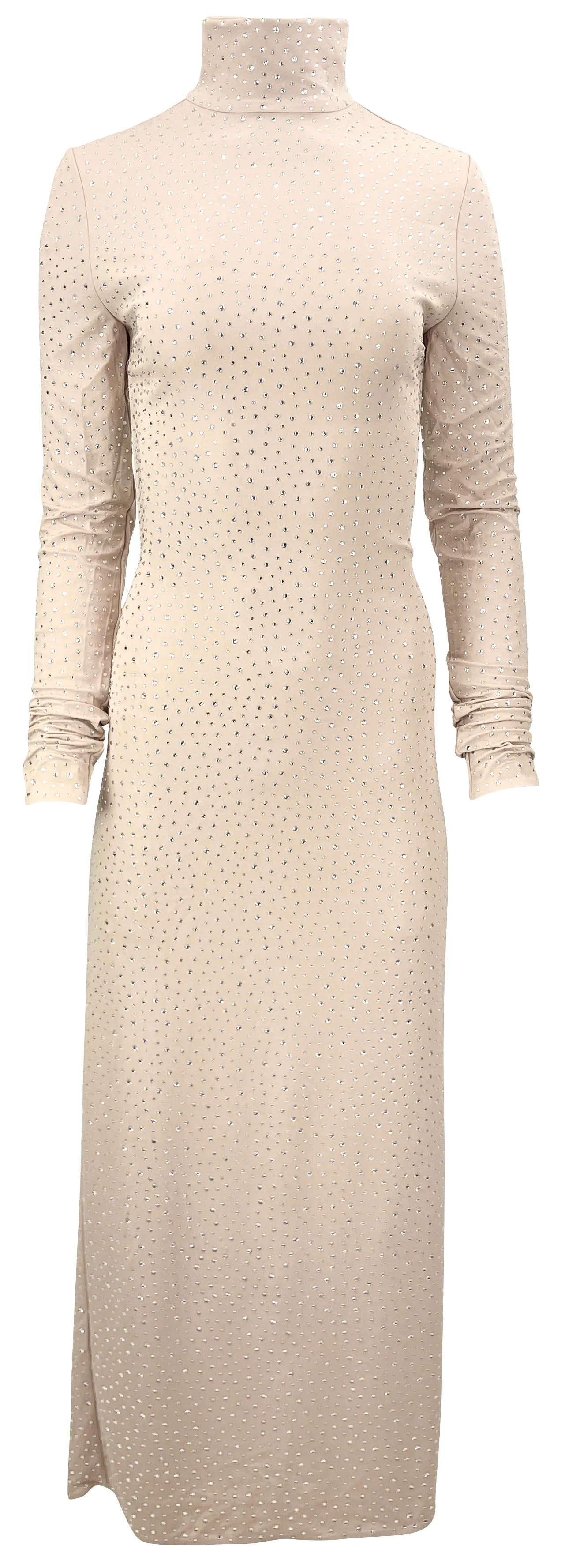 Magda Butrym Crystal Embellished Gown in Beige