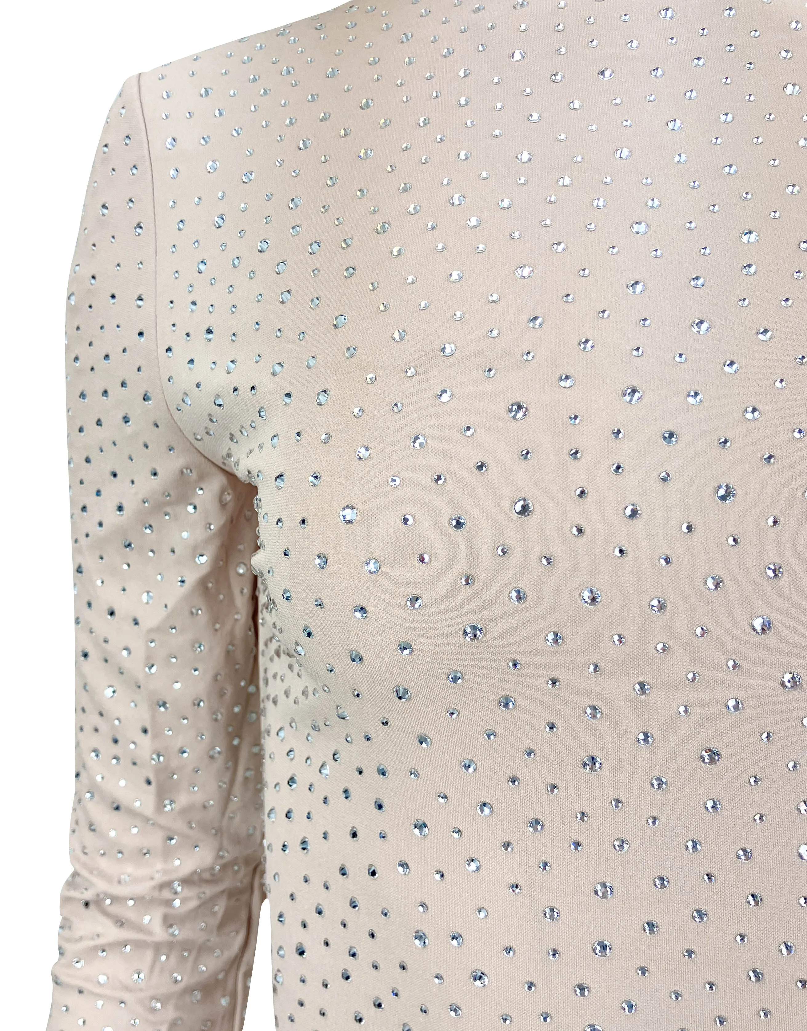 Magda Butrym Crystal Embellished Gown in Beige