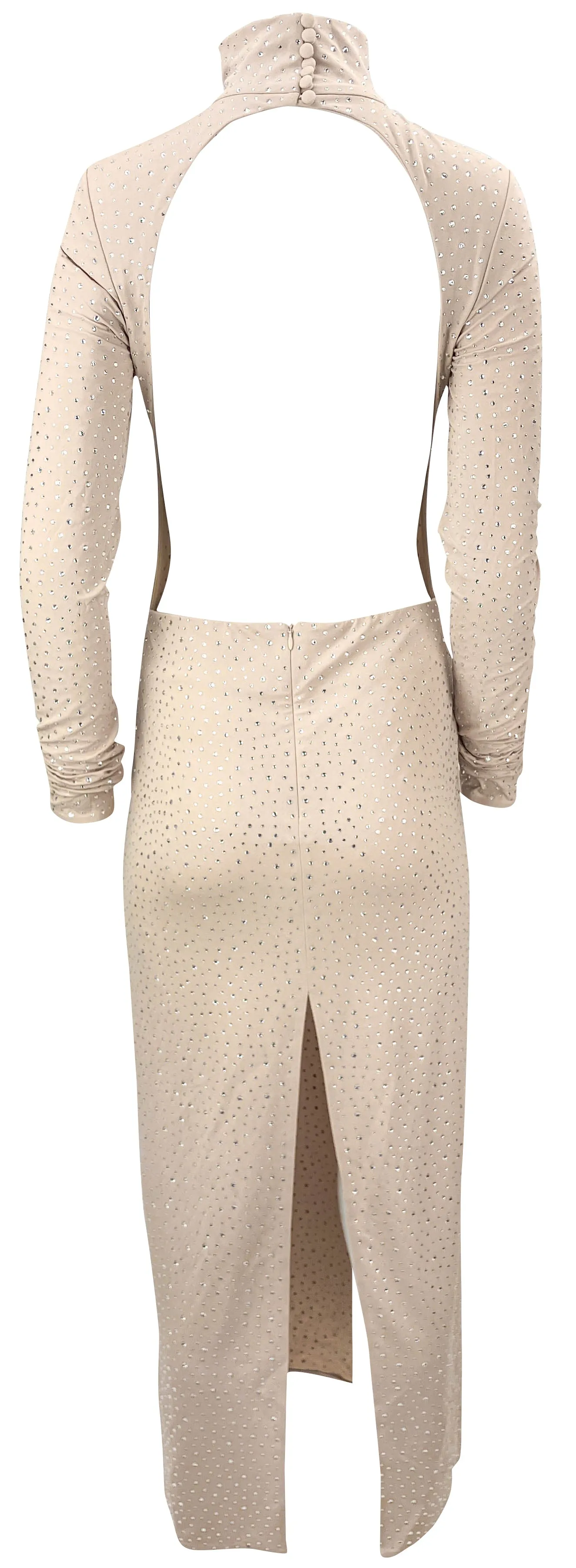 Magda Butrym Crystal Embellished Gown in Beige