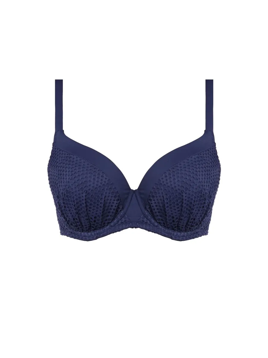Marseille Moulded Gathered Bikini Top - Twilight
