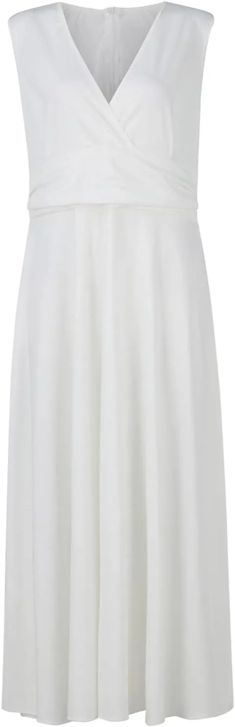 Maxi Dresses for Women 2025 Casual Trendy Summer Dress V Neck Sleeveless Formal Sundresses A Line Flowy Sundress