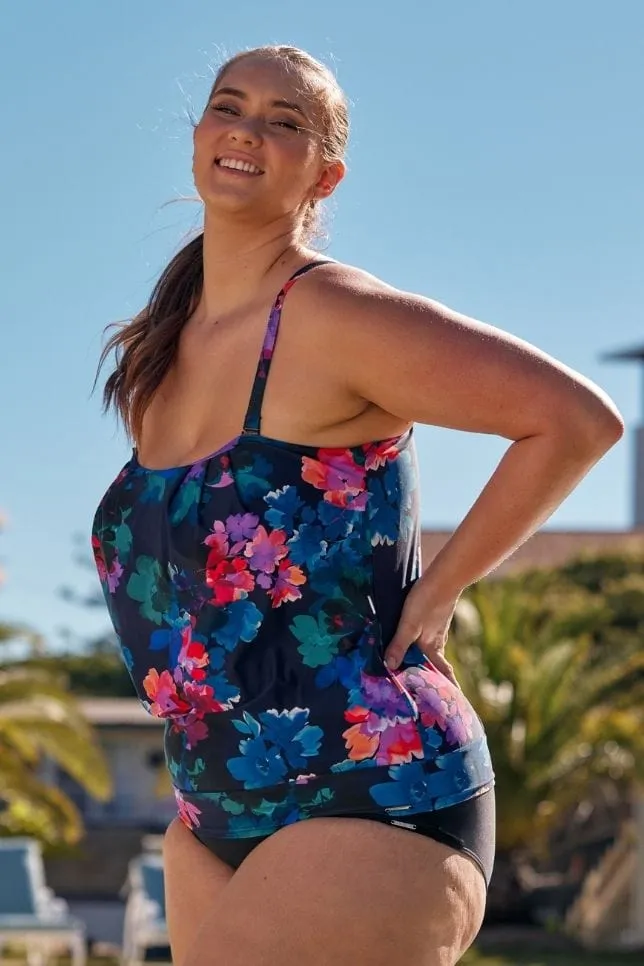 Montego Flouncy Bandeau Tankini Top