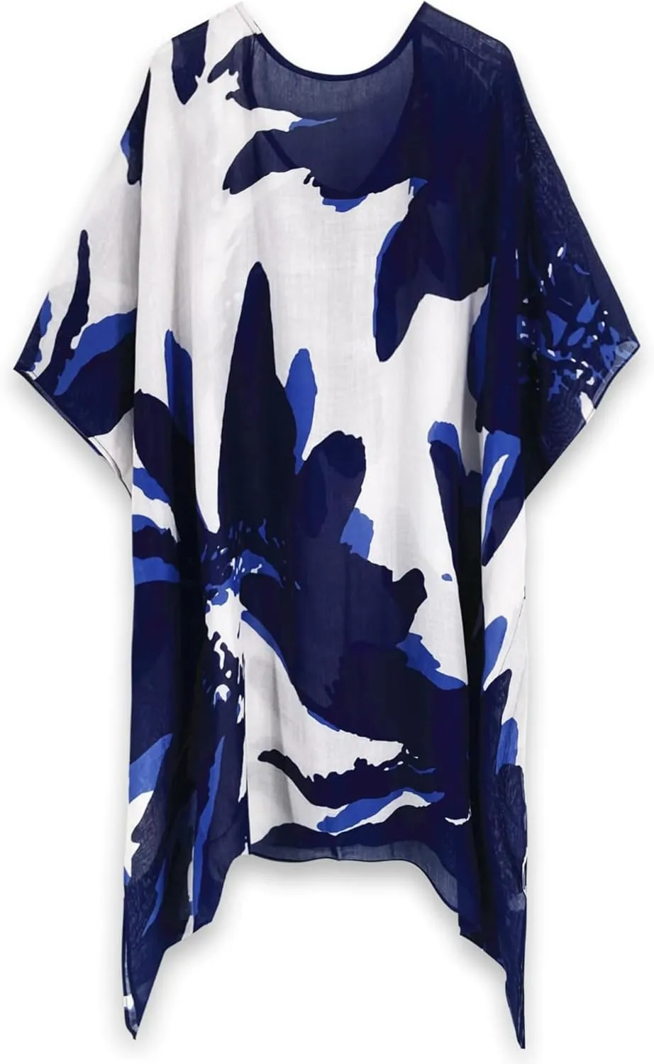 Moss Rose Women's Beach Kaftan Dresses Kimono Swimsuit Cover up for Bathing Suit with Floral Pattern