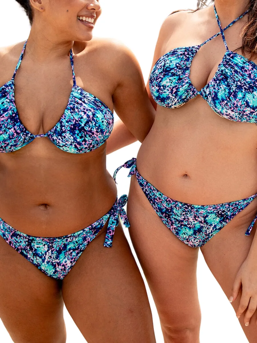Mykonos String Bikini Top - Blue Print