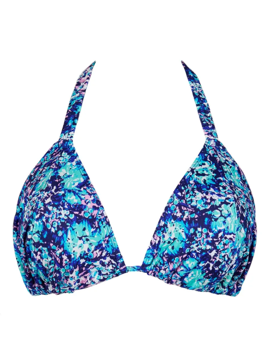 Mykonos String Bikini Top - Blue Print