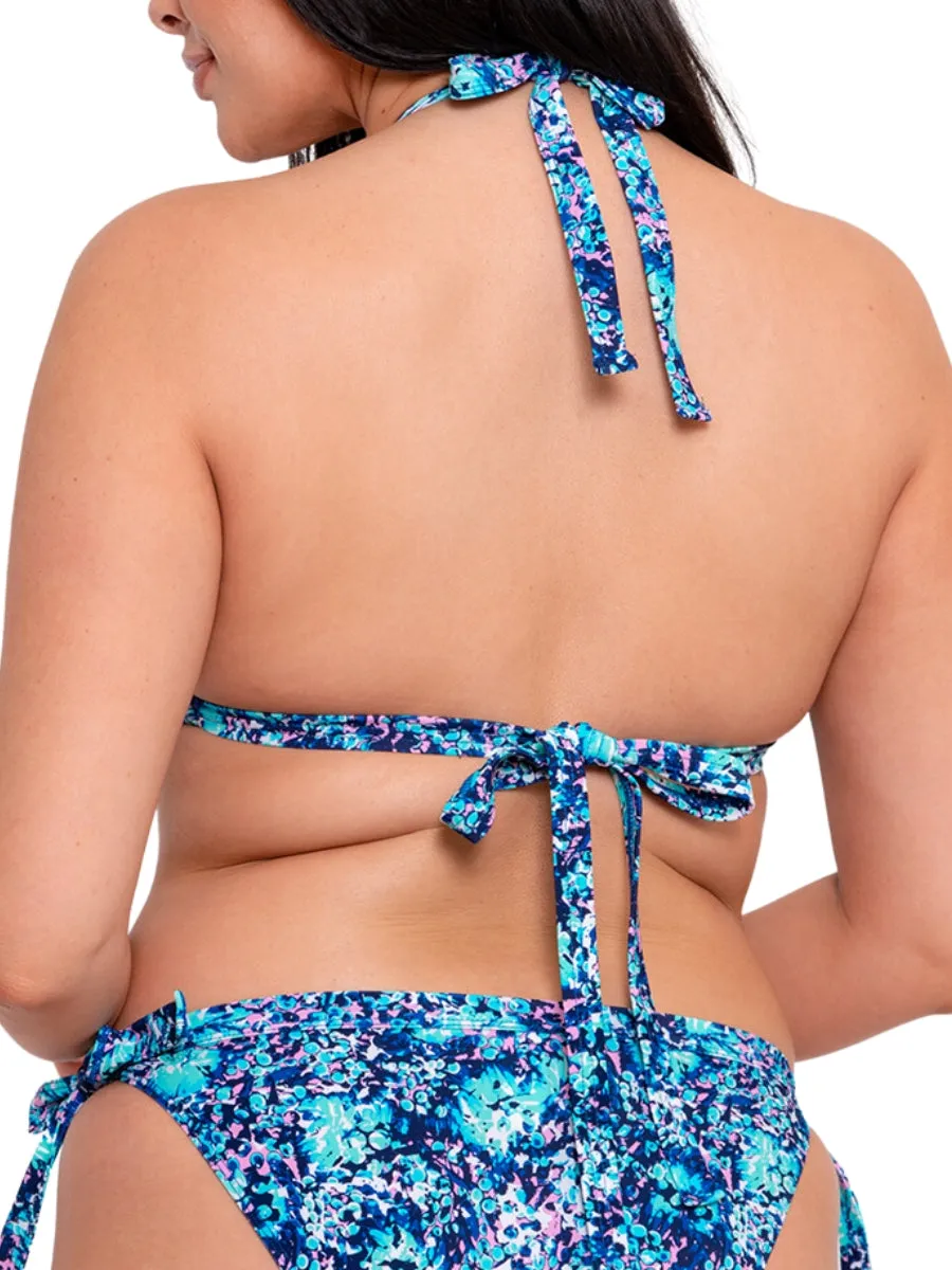 Mykonos String Bikini Top - Blue Print