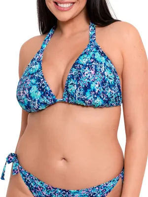 Mykonos String Bikini Top - Blue Print