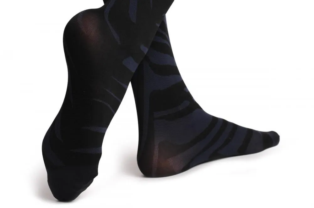 Navy Blue Zebra Pattern 40 Den