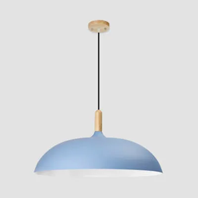 Nordic Aluminum Saucer Pendant Light - Candy Colored, 14"/18" - Perfect for Office