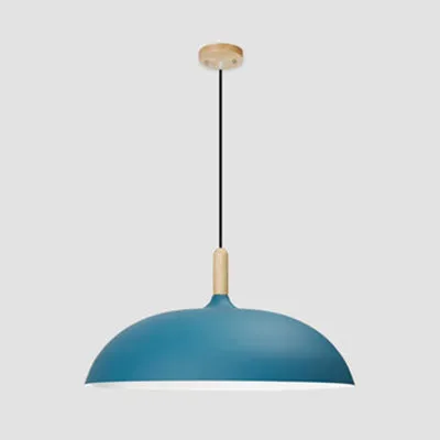 Nordic Aluminum Saucer Pendant Light - Candy Colored, 14"/18" - Perfect for Office