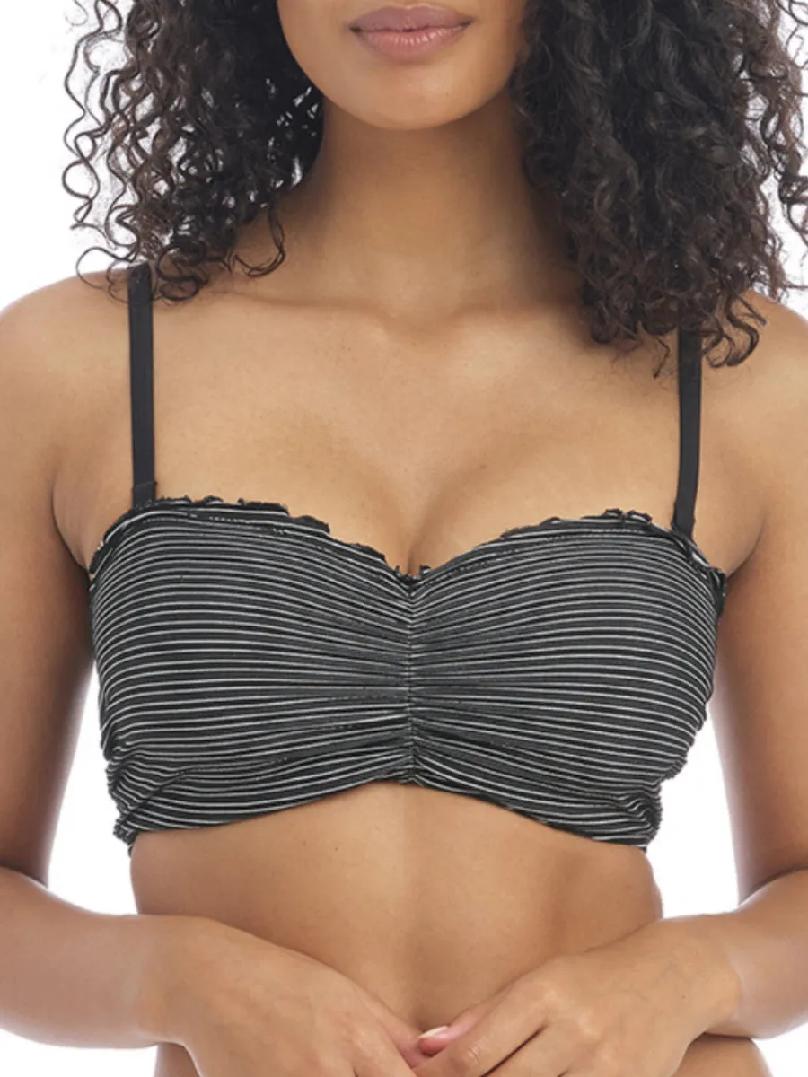 Ocean Calling Bandeau Bikini Top - Midnight