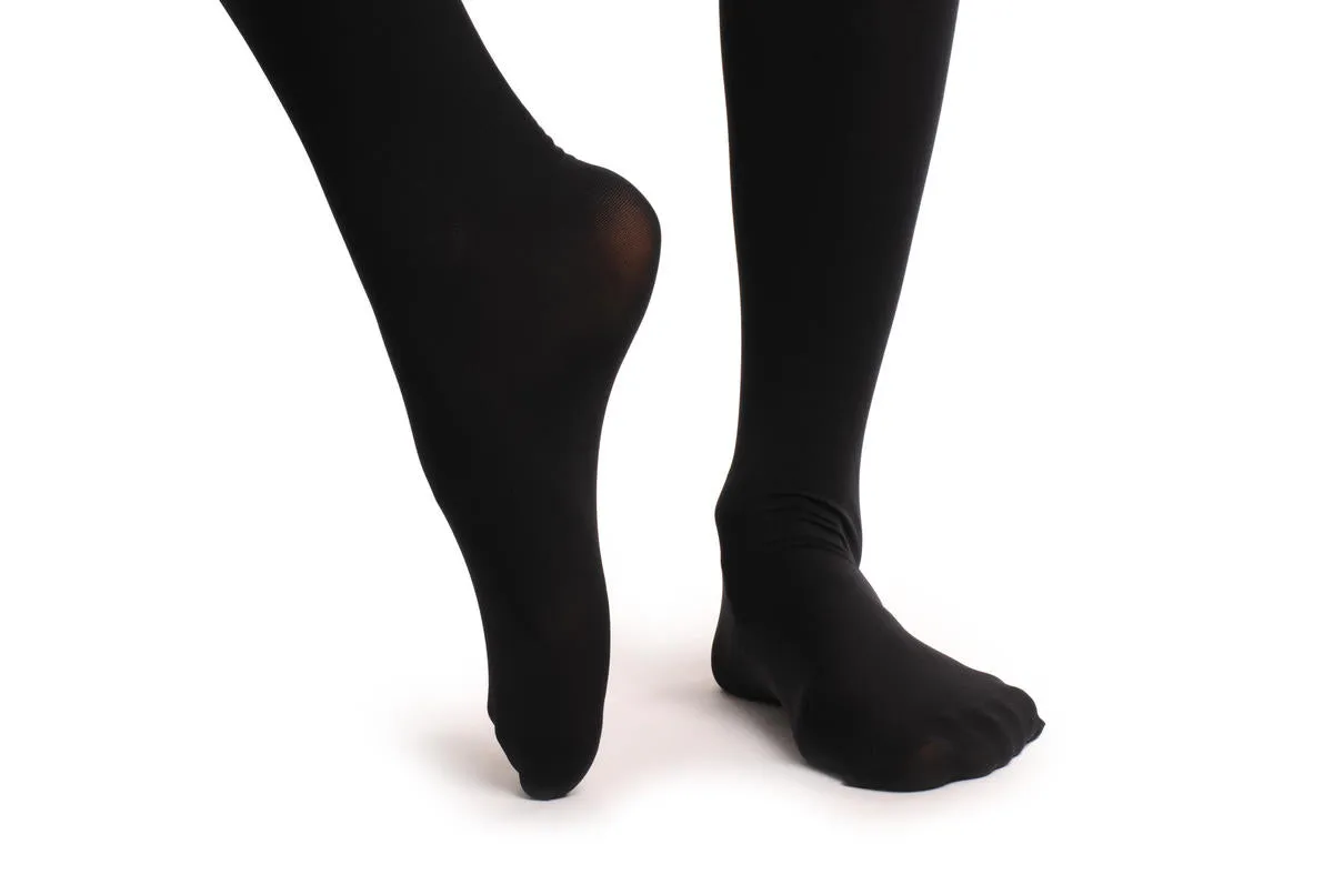 Over The Knee Opaque Socks With Transparent Top