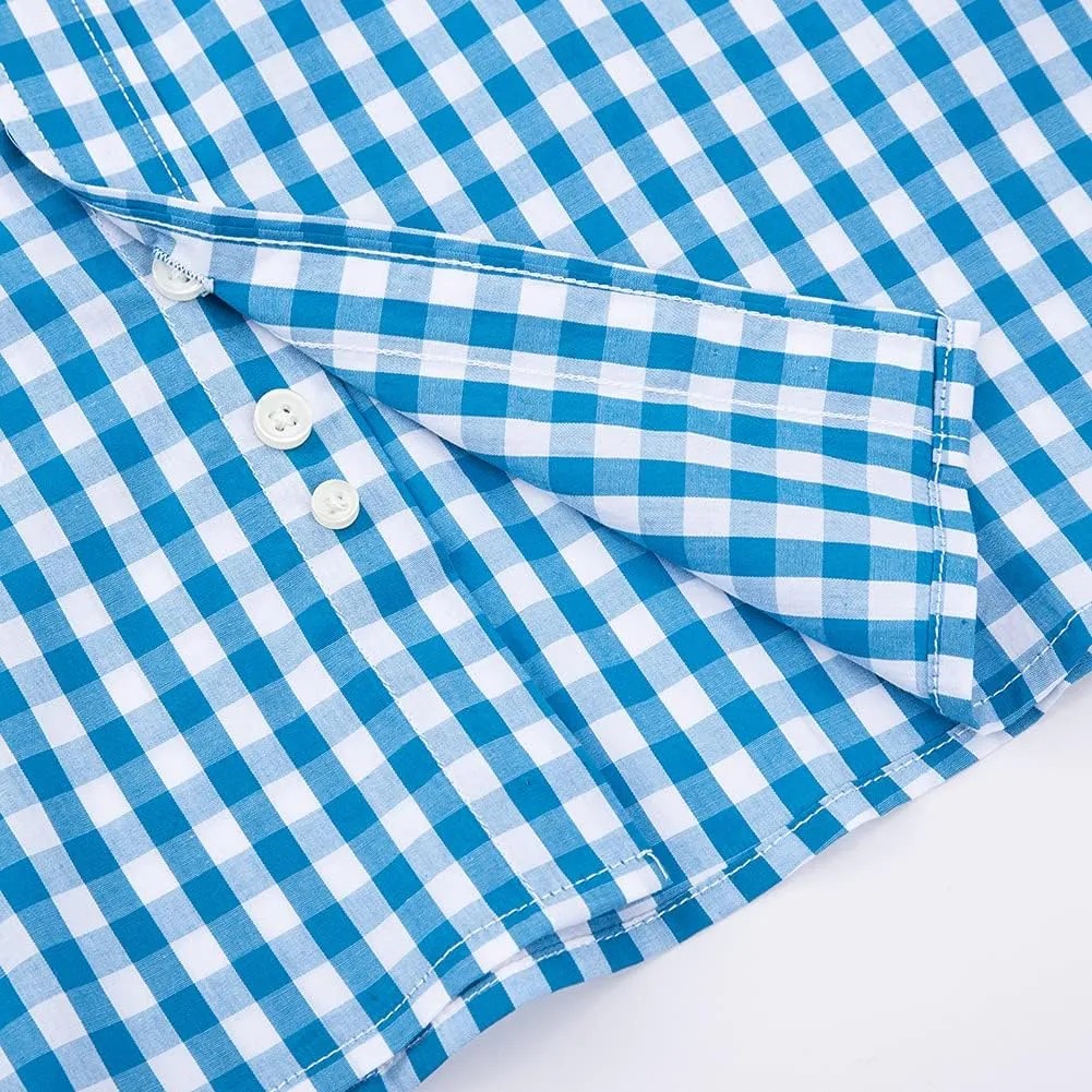 PASHARTUK Cotton Regular Fit Mens Long Sleeve Shirts Button Down Shirts for Men