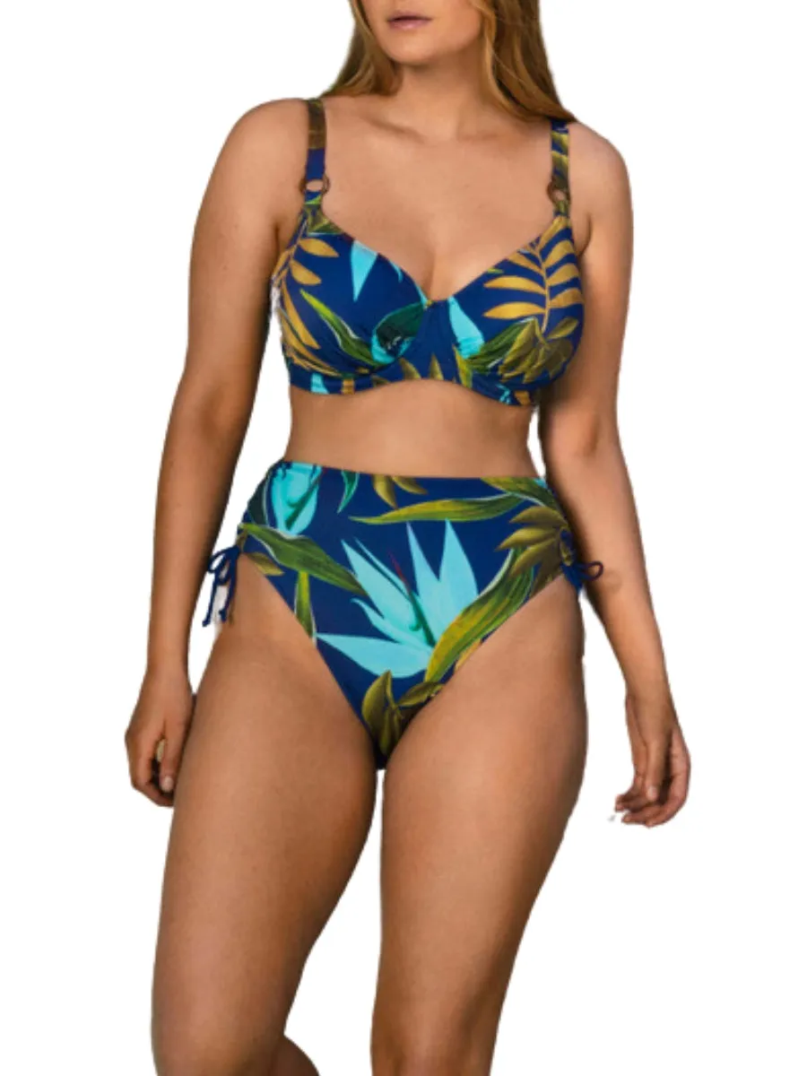 Pichola Full Cup Bikini Top - Tropical Blue