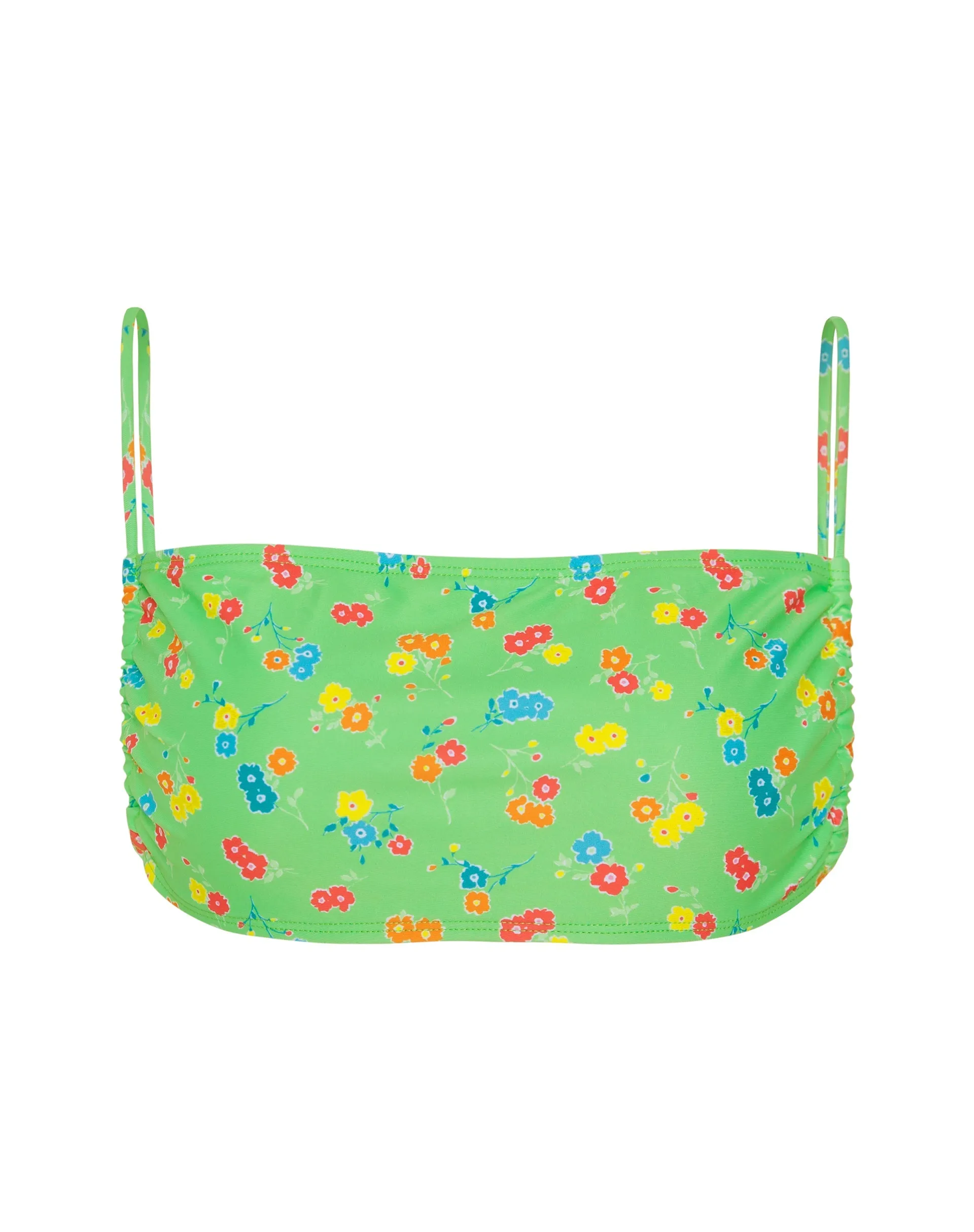 Reema Bikini Top in Green Floral