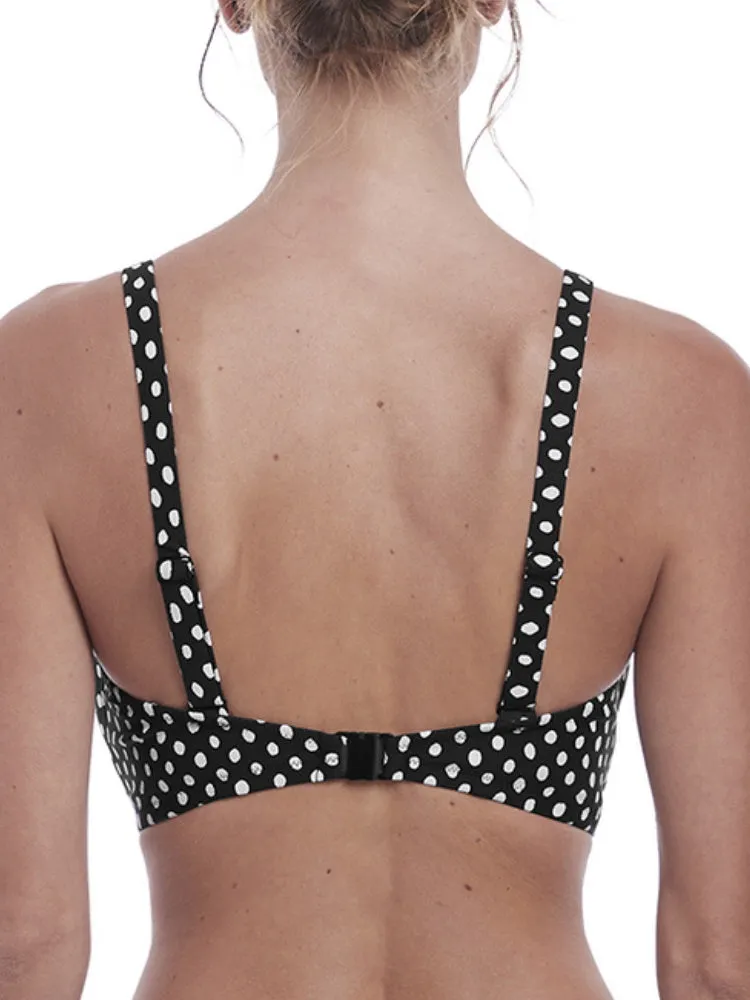 Santa Monica Plunge Bikini Top - Black/White