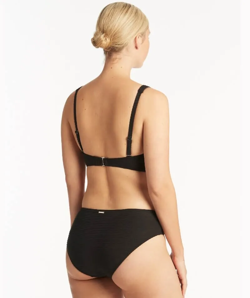 Sea Level Spinnaker Mid Bikini Brief - Black