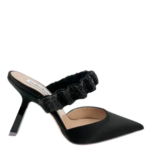 Sebastian Tina Crystal Mules in Black