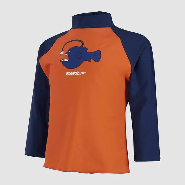 Speedo Toddler Boys Long Sleeve Printed Rash Top