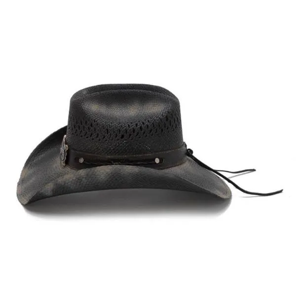Stampede Western Straw Hat - The Angus Black