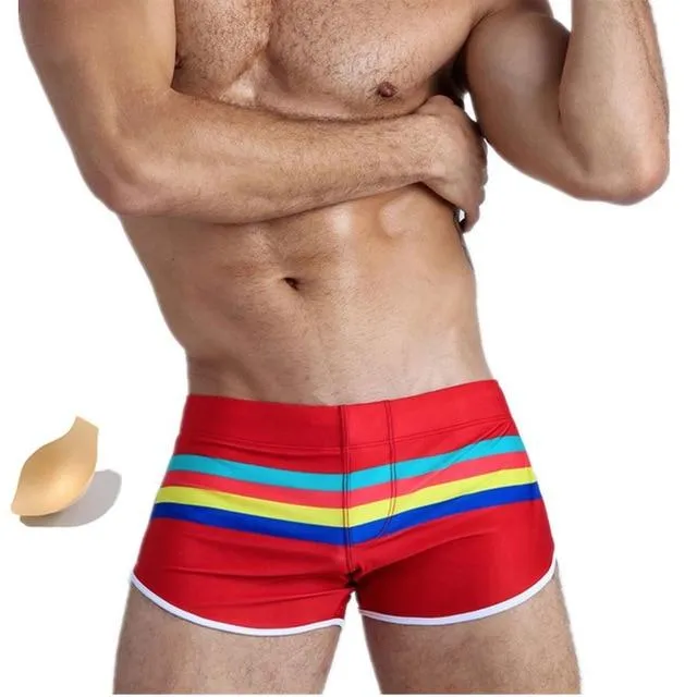 Striped Away Swim Trunks