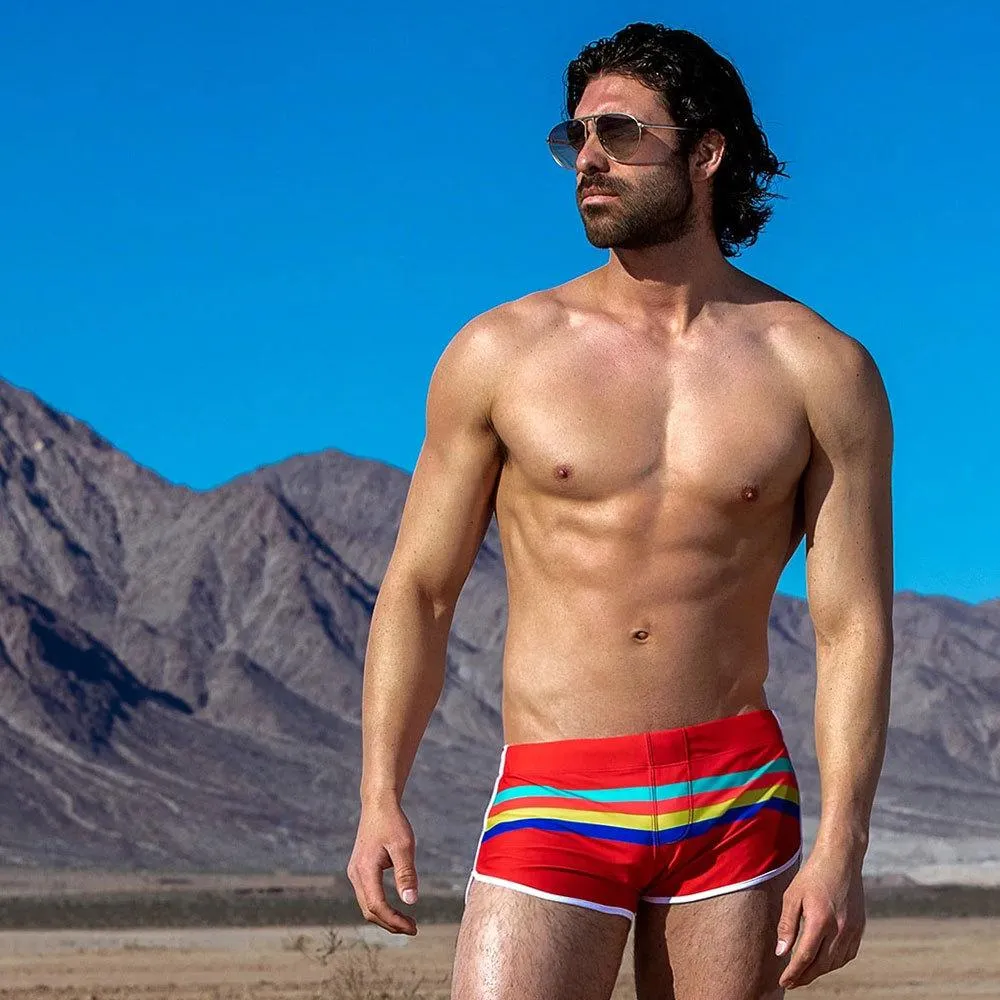 Striped Away Swim Trunks