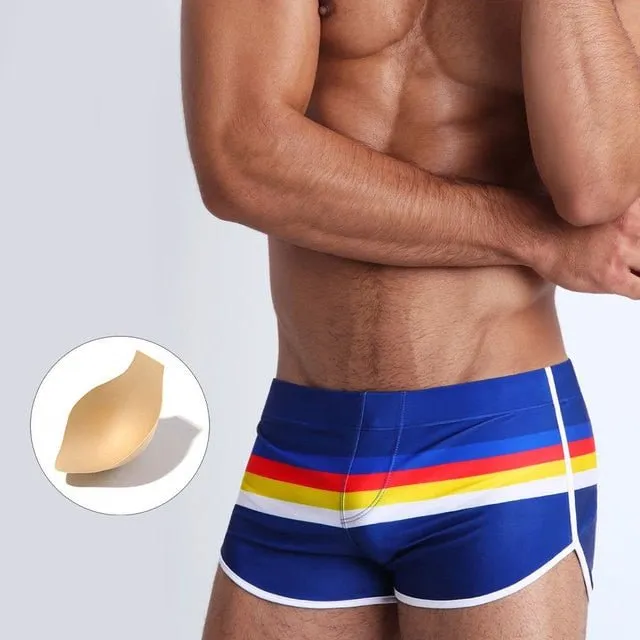 Striped Away Swim Trunks